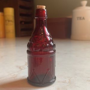 Vintage Drum & Cannonballs Wheaton Red Glass Bottle